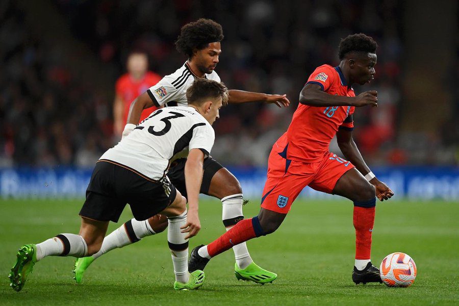 Bukayo Saka against Germany